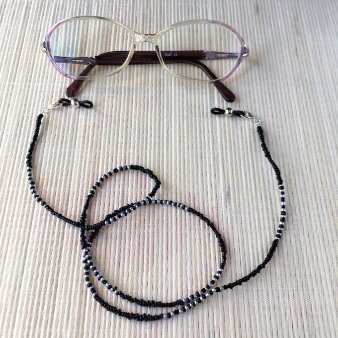 Cordon lunettes / chaîne masque / collier / bracelet, vert, marron